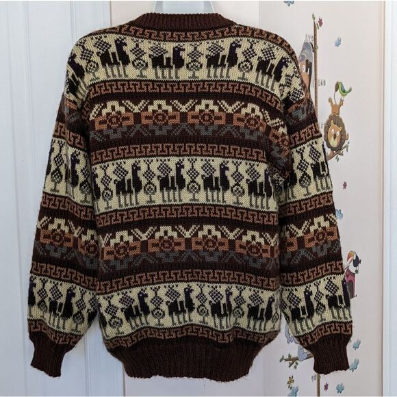 CHOMPA Peruvian alpaca wool crew nec sweater size Small medium C1 - Picture 7 of 7